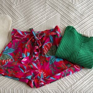 Sugarlips Pink Floral Women Shorts